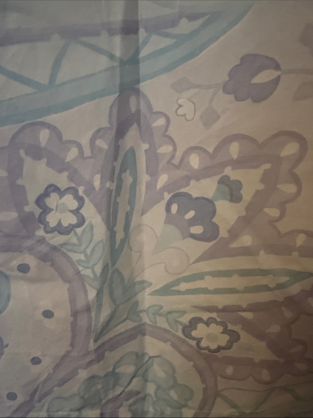 PBK Lavender Turquoise Floral Seashell Reversible Duvet Cover & Pillow Sham